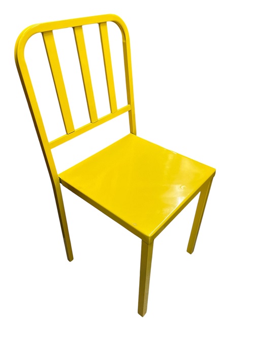 SILLA DE CHAPA APILABLE C/AMARILLO X6 UNIDADES- AIMARETTI