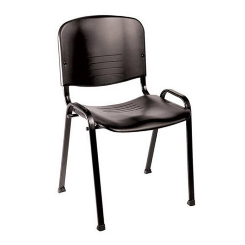 SILLA LOBBY PLASTICO NEGRA - AIMARETTI