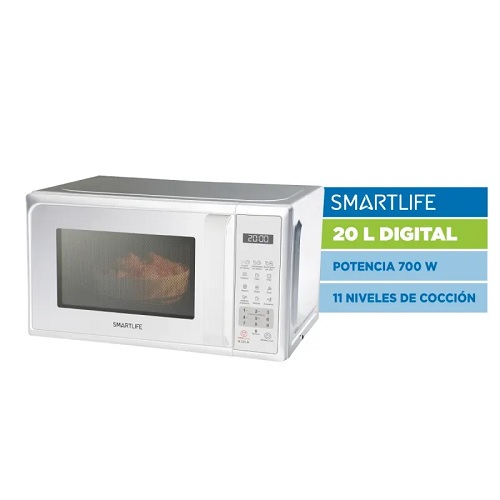 MICROONDAS DIGITAL 20LT BLANCO - SMARTLIFE