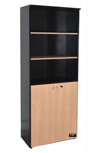 BIBLIOTECA PUERTAS BAJAS NEGRO HAYA - PLATINUM