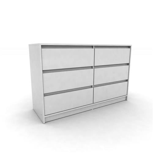COMODA 6 CAJONES BLANCO - GACELA