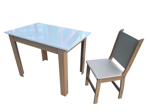 COMBO MESA 1,00MT Y 4 SILLAS EN MDF - ENKEM