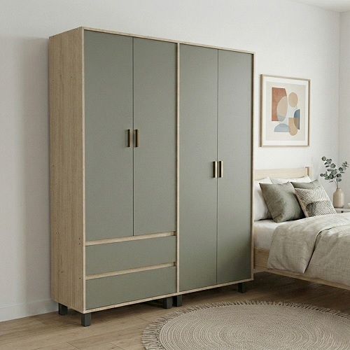 PLACARD 4PTAS 156CM BAMBU OLIVA - MOSCONI