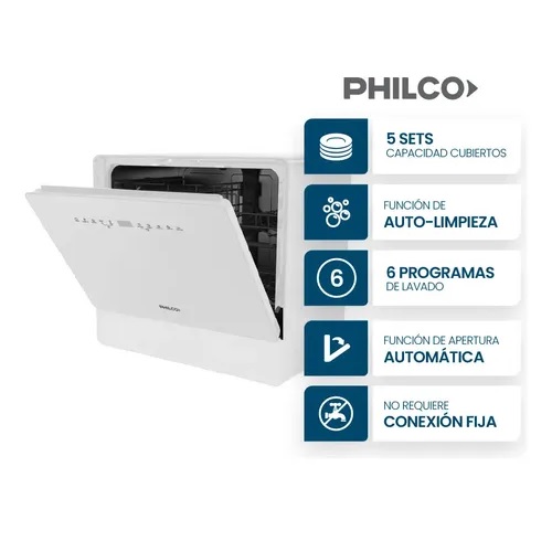 LAVAVAJILLAS 5 CUBIERTOS SOBREMESADA - PHILCO