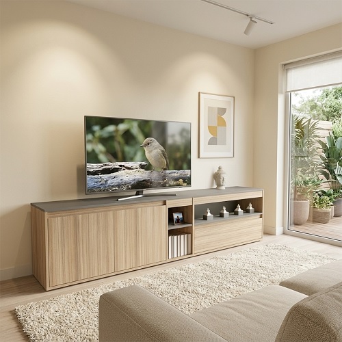 MUEBLE DE TV 200CM COCOBOLO GRIS - TABLES