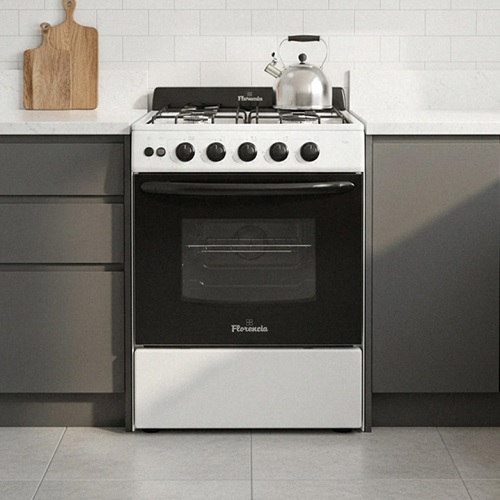 COCINA MULTIGAS 56CM BLANCA C/LUZ Y ENCENDIDO - SINGER