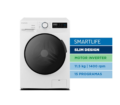 LAVARROPAS 11,5KG 1400RPM BLANCO - SMARTLIFE