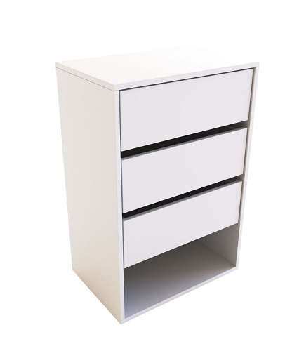 COMODA 3 CAJONES BLANCO - DELOS