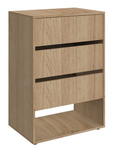 COMODA 3 CAJONES ROBLE - DELOS